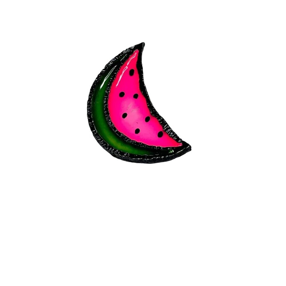 Vintage Watermelon Brooch Pin in Enamel on  Metal Fashion Statement 2.25”